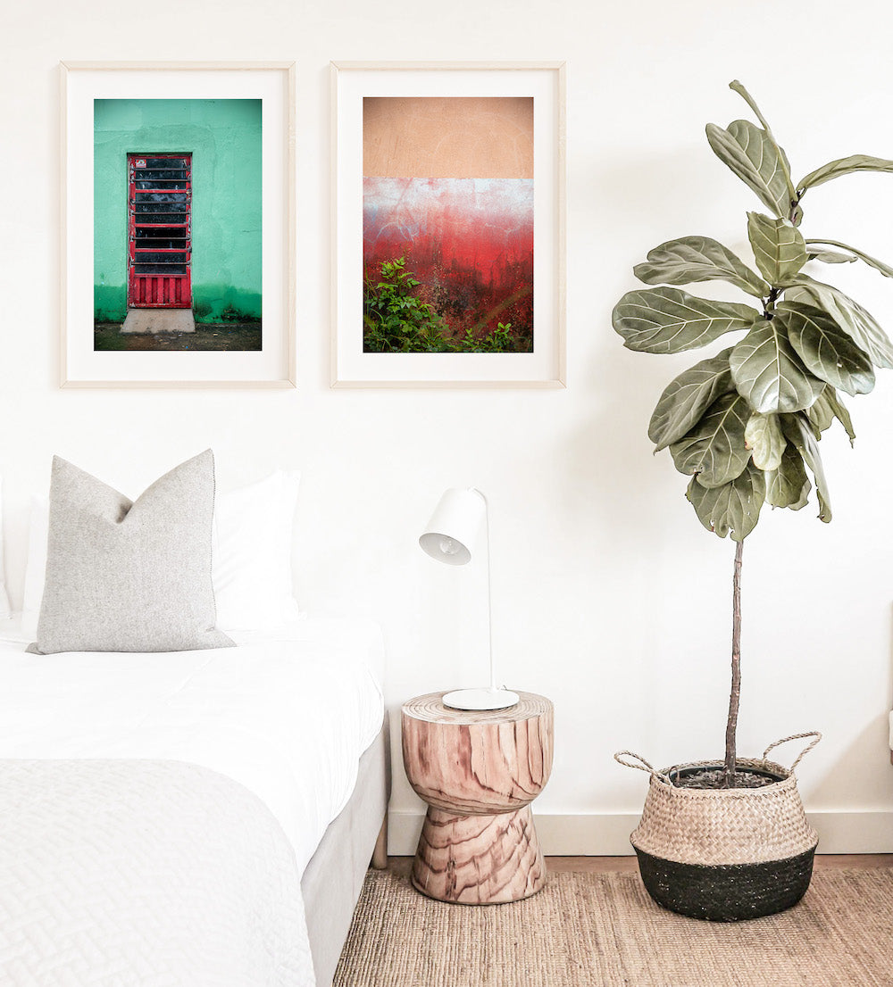 Red Wall Abstract