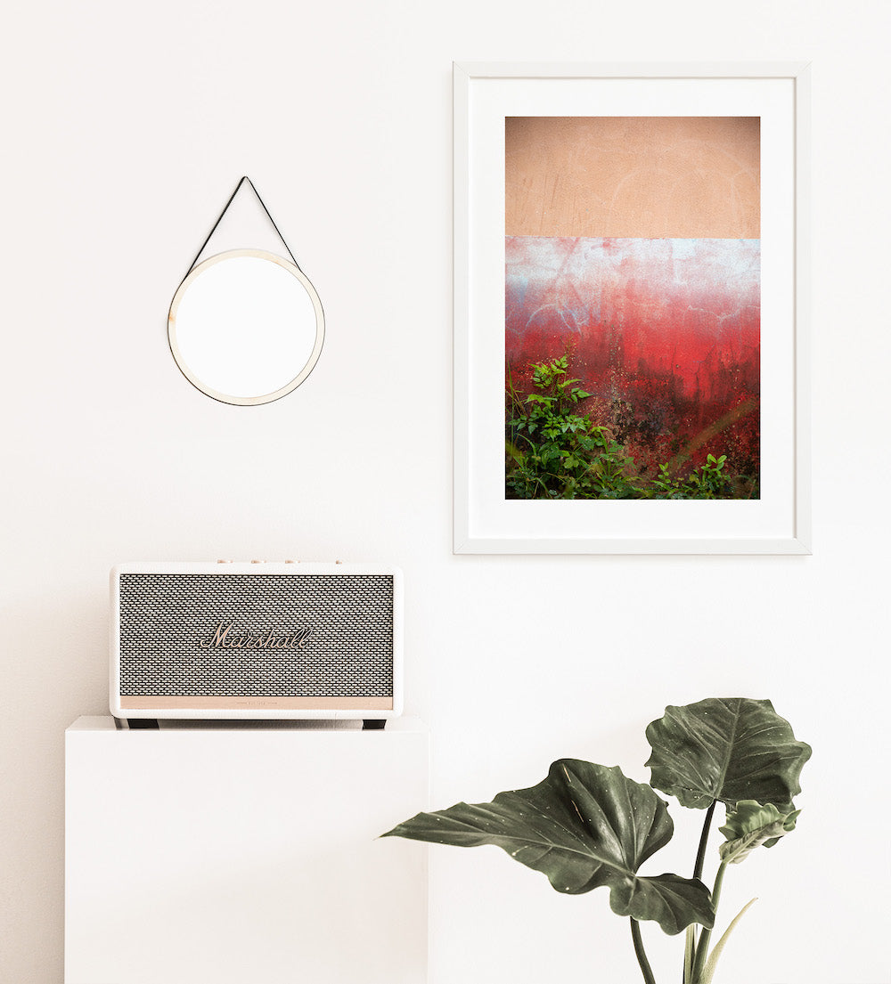 Red Wall Abstract