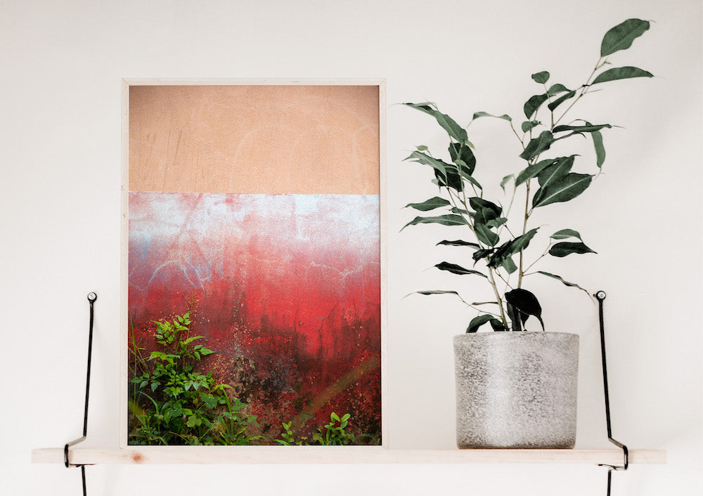 Red Wall Abstract