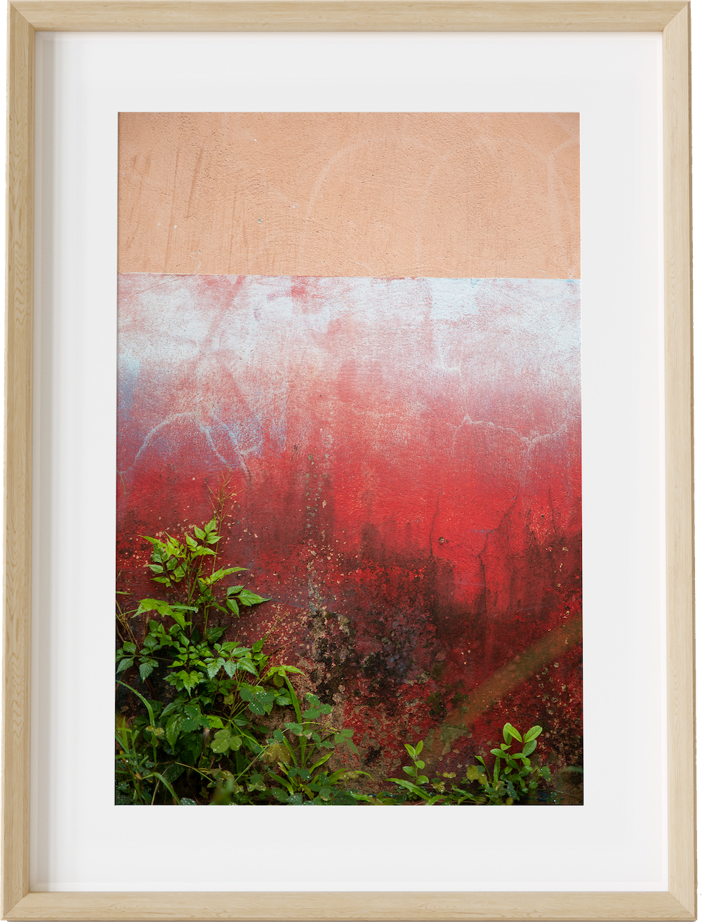 Red Wall Abstract
