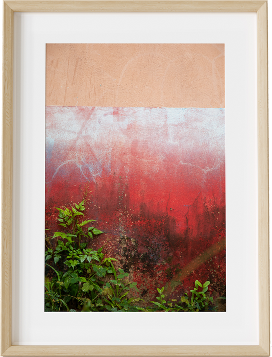 Red Wall Abstract
