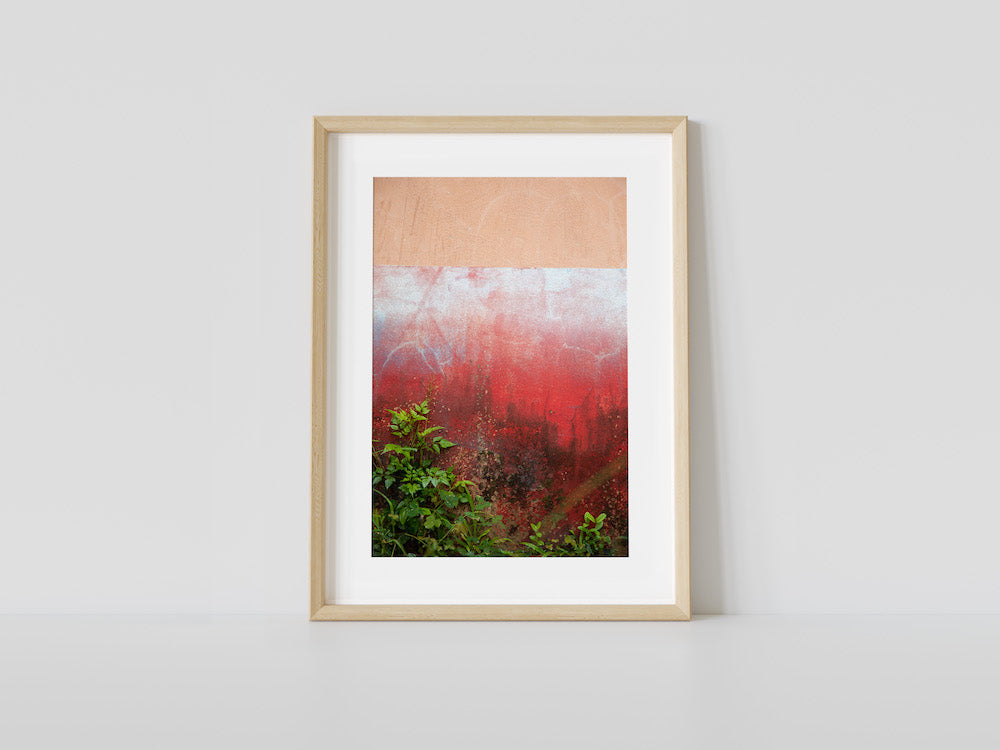Red Wall Abstract